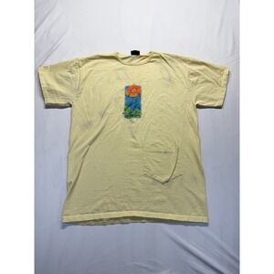 Alore T Shirt Mens One Size Yellow Graphic‎ Print Turner Flower Everyday Wear